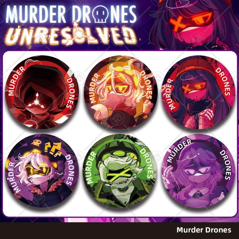 Pin Button Badge - Murder Drones Badge Bouton Décoratif en